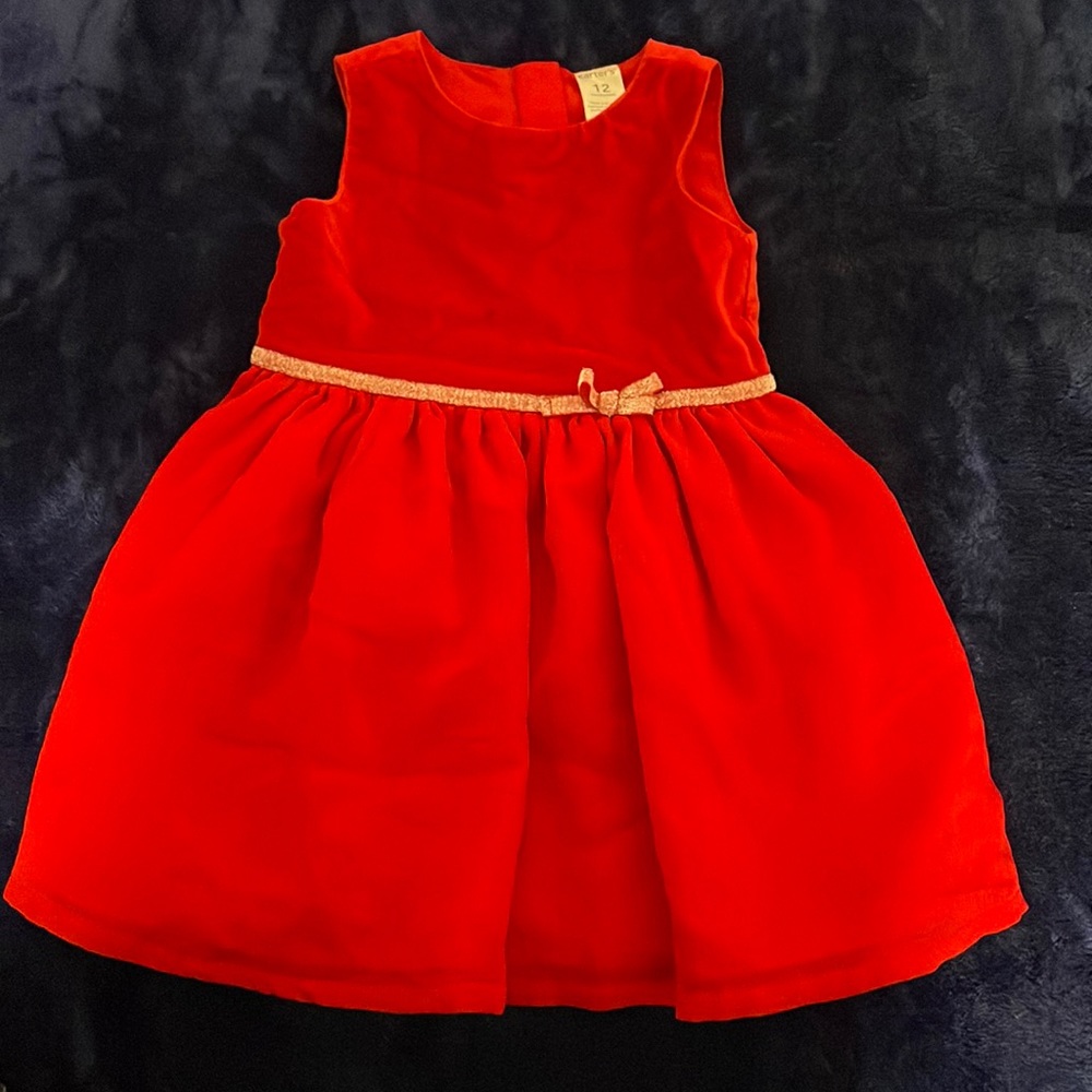 Carters 12Month Red Holiday Dress